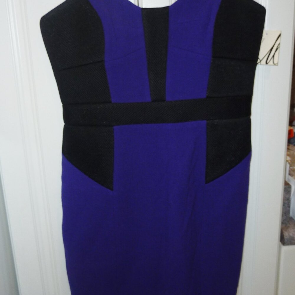 NWT An Original MILLY New York BlackBerry Color-block Sheath Dress Size 8 - Picture 2 of 9